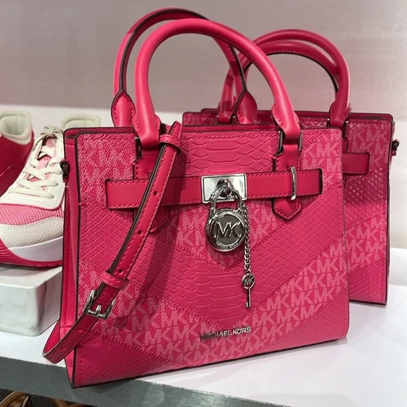 Michael Kors Hamilton Small Satchel Shoulder Crossbody Bag 
Electric Pink
NWT - Picture 2 of 16